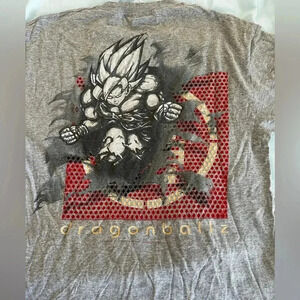 Y2K Dragon Ball Z 2002 Bird Studio Vegito Fusion Gray T Shirt Large USA DBZ.